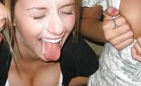 Cumshot Babes Covered In Hot Sticky Cum